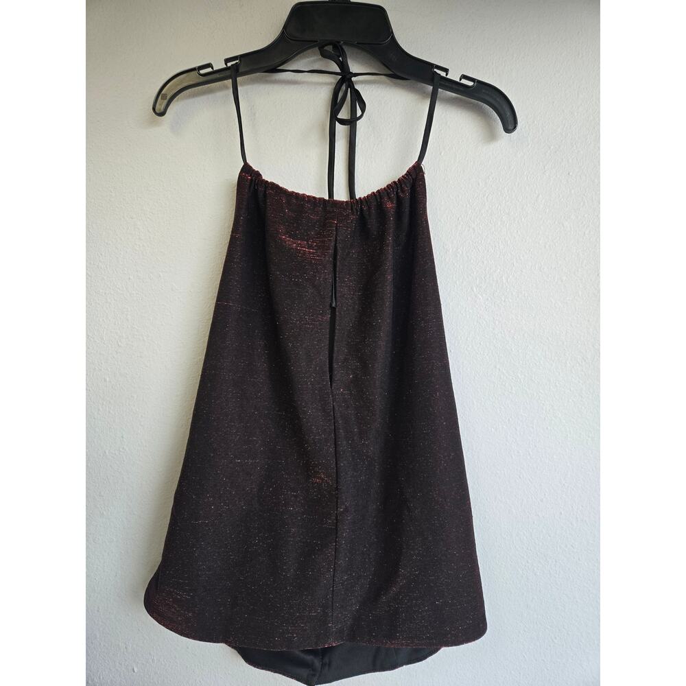Jessica McClintock for Gunne Sax Y2K Millennium 2000 Red Metallic Halter Top 9